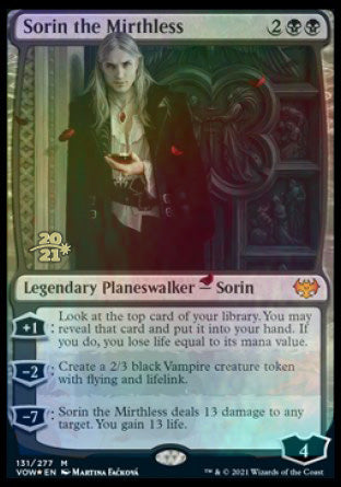 Sorin the Mirthless [Innistrad: Crimson Vow Prerelease Promos] | Shuffle n Cut Hobbies & Games