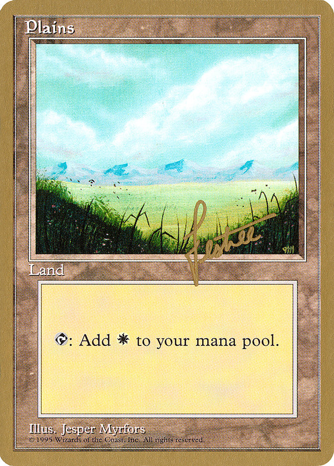 Plains (bl366) (Bertrand Lestree) [Pro Tour Collector Set] | Shuffle n Cut Hobbies & Games