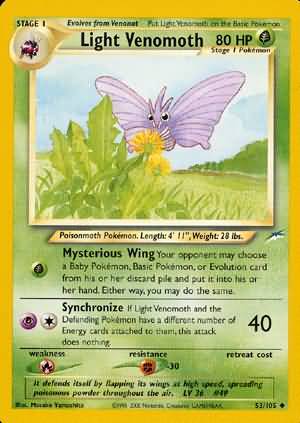 Light Venomoth (53/105) [Neo Destiny Unlimited] | Shuffle n Cut Hobbies & Games