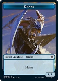 Drake // Hydra Double-Sided Token [Zendikar Rising Tokens] | Shuffle n Cut Hobbies & Games