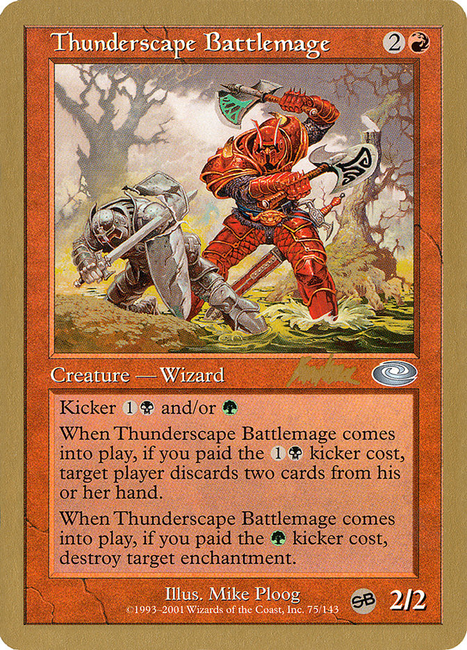 Thunderscape Battlemage (Brian Kibler) (SB) [World Championship Decks 2002] | Shuffle n Cut Hobbies & Games