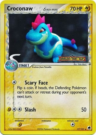 Croconaw (27/101) (Delta Species) (Stamped) [EX: Dragon Frontiers] | Shuffle n Cut Hobbies & Games