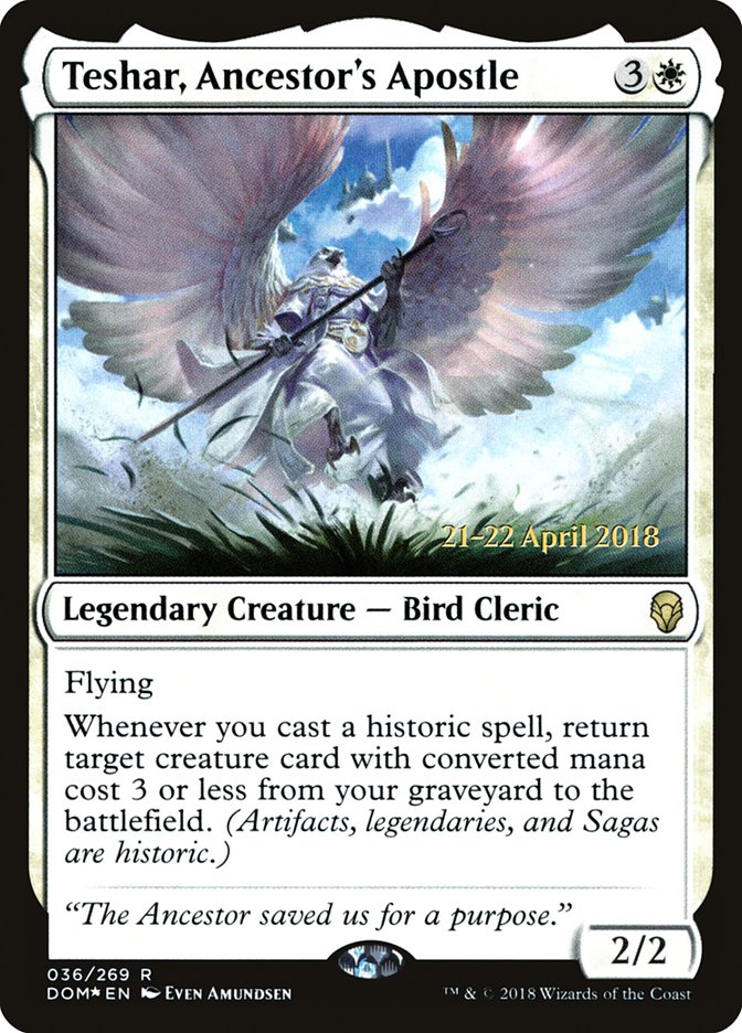 Teshar, Ancestor's Apostle [Dominaria Prerelease Promos] | Shuffle n Cut Hobbies & Games