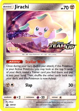 Jirachi (SM161) (Staff) [Sun & Moon: Black Star Promos] | Shuffle n Cut Hobbies & Games