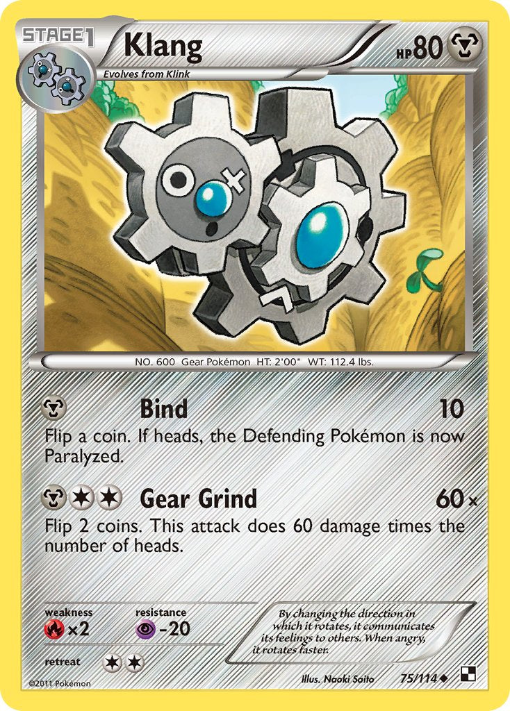 Klang (75/114) (Cracked Ice Holo) (Blister Exclusive) [Black & White: Base Set] | Shuffle n Cut Hobbies & Games