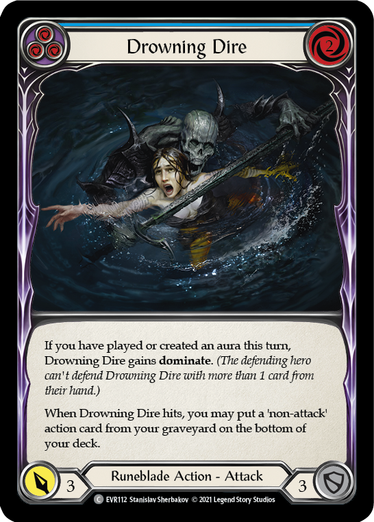 Drowning Dire (Blue) [EVR112] (Everfest)  1st Edition Rainbow Foil | Shuffle n Cut Hobbies & Games