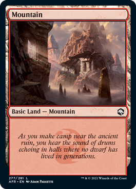 Mountain (277) [Dungeons & Dragons: Adventures in the Forgotten Realms] | Shuffle n Cut Hobbies & Games