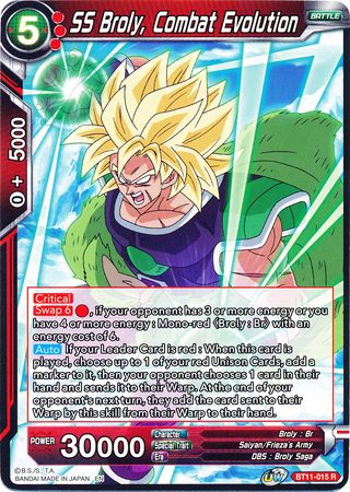 SS Broly, Combat Evolution [BT11-015] | Shuffle n Cut Hobbies & Games