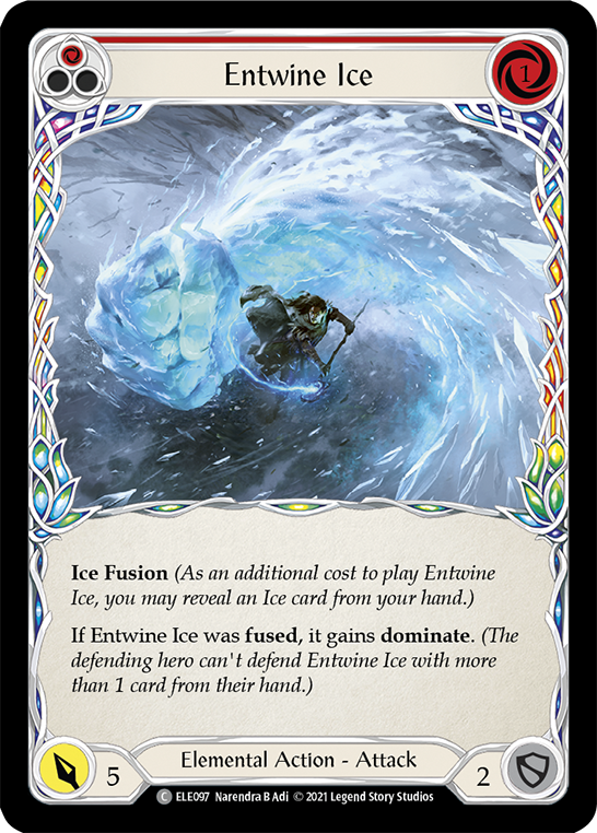 Entwine Ice (Red) [ELE097] (Tales of Aria)  1st Edition Rainbow Foil | Shuffle n Cut Hobbies & Games