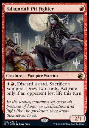 Falkenrath Pit Fighter (Promo Pack) [Innistrad: Midnight Hunt Promos] | Shuffle n Cut Hobbies & Games
