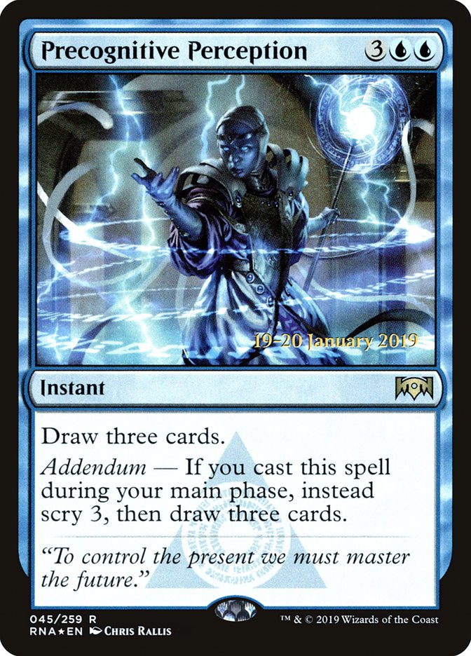 Precognitive Perception [Ravnica Allegiance Prerelease Promos] | Shuffle n Cut Hobbies & Games