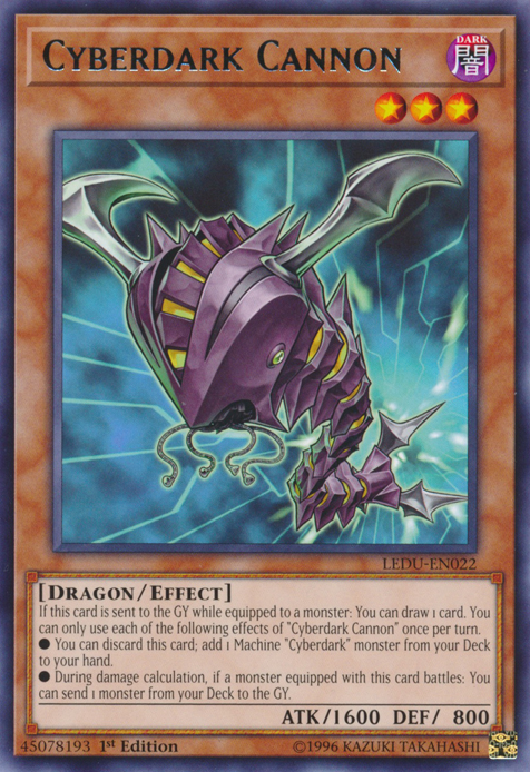Cyberdark Cannon [LEDU-EN022] Rare | Shuffle n Cut Hobbies & Games