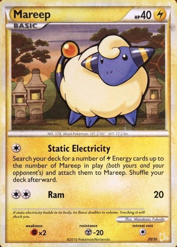 Mareep (20/30) [HeartGold & SoulSilver: Trainer Kit - Raichu] | Shuffle n Cut Hobbies & Games