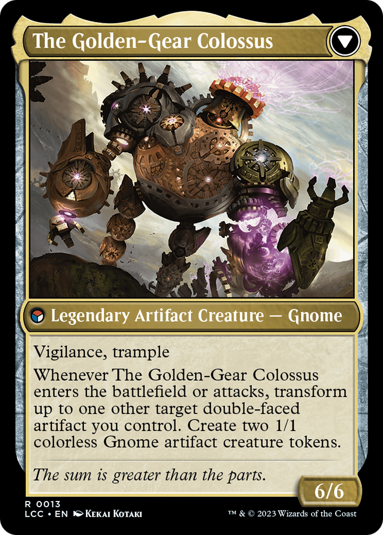 Tetzin, Gnome Champion // The Golden-Gear Colossus [The Lost Caverns of Ixalan Commander] | Shuffle n Cut Hobbies & Games