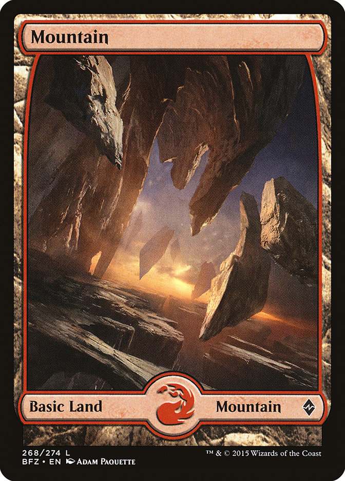 Mountain (268) (Full Art) [Battle for Zendikar] | Shuffle n Cut Hobbies & Games