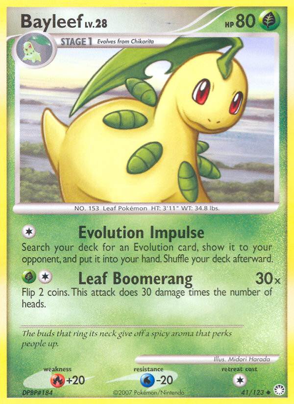 Bayleef (41/123) [Diamond & Pearl: Mysterious Treasures] | Shuffle n Cut Hobbies & Games