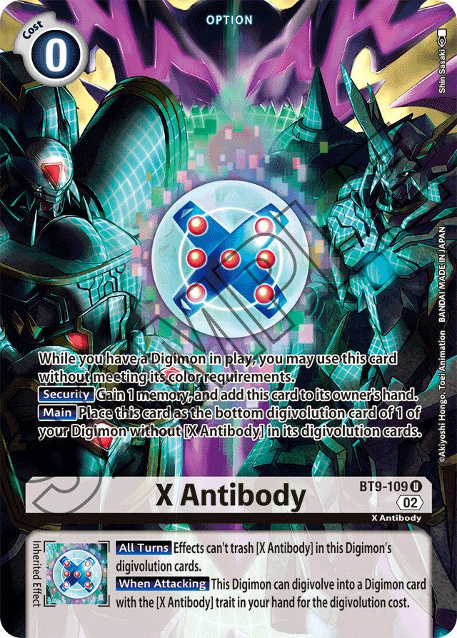 X Antibody [BT9-109] (Alternate Art) [Starter Deck: Beelzemon Advanced Deck Set] | Shuffle n Cut Hobbies & Games