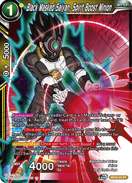 Black Masked Saiyan, Spirit Boost Minion (Starter Deck - Darkness Reborn) (SD16-05) [Cross Spirits] | Shuffle n Cut Hobbies & Games