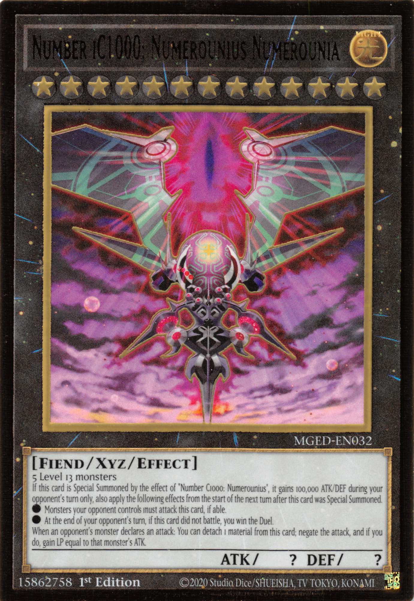 Number iC1000: Numerounius Numerounia [MGED-EN032] Gold Rare | Shuffle n Cut Hobbies & Games