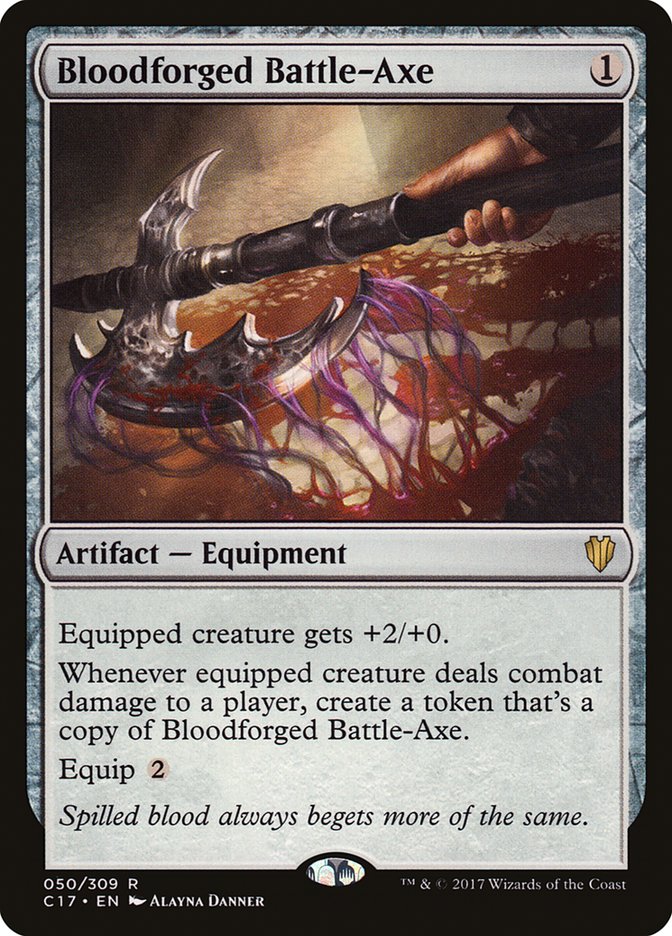 Bloodforged Battle-Axe [Commander 2017] | Shuffle n Cut Hobbies & Games