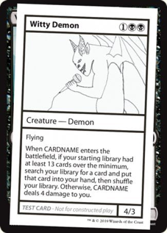 Witty Demon (2021 Edition) [Mystery Booster Playtest Cards] | Shuffle n Cut Hobbies & Games