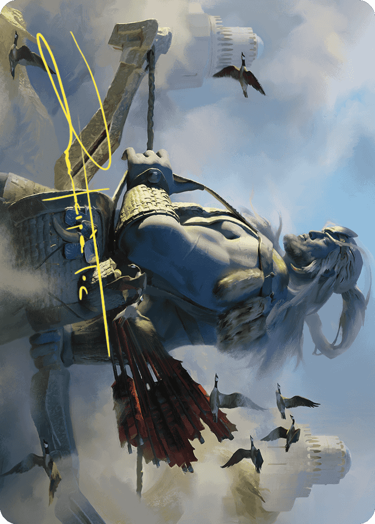 Skybeast Tracker Art Card (Gold-Stamped Signature) [Wilds of Eldraine Art Series] | Shuffle n Cut Hobbies & Games