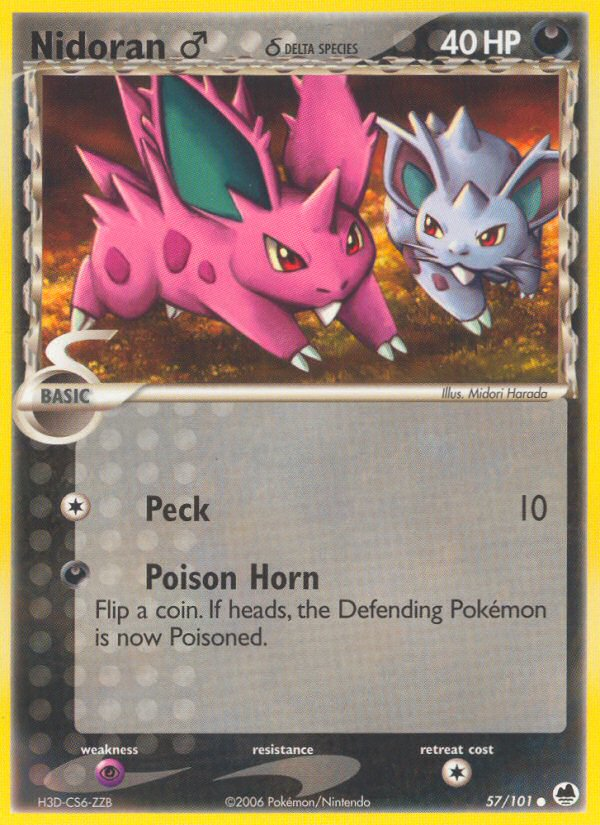 Nidoran (57/101) (Male) (Delta Species) [EX: Dragon Frontiers] | Shuffle n Cut Hobbies & Games