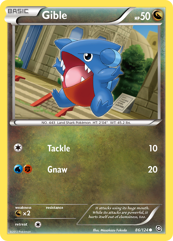Gible (86/124) [Black & White: Dragons Exalted] | Shuffle n Cut Hobbies & Games