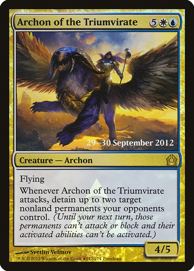 Archon of the Triumvirate [Return to Ravnica Prerelease Promos] | Shuffle n Cut Hobbies & Games
