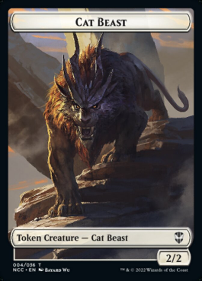 Soldier (09) // Cat Beast Double-Sided Token [Streets of New Capenna Commander Tokens] | Shuffle n Cut Hobbies & Games
