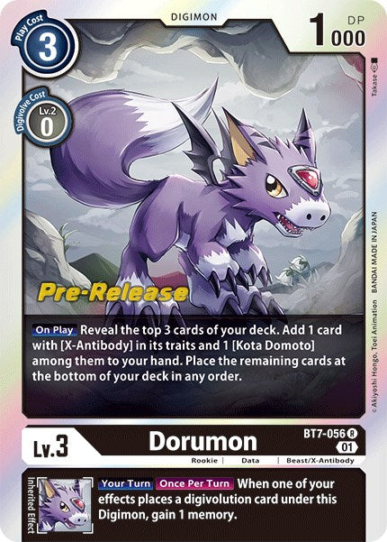 Dorumon [BT7-056] [Next Adventure Pre-Release Cards] | Shuffle n Cut Hobbies & Games