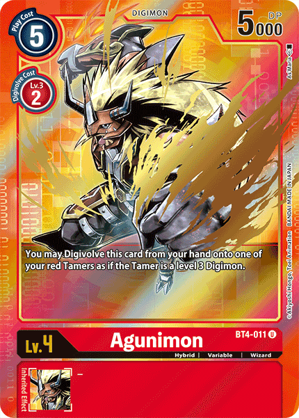 Agunimon [BT4-011] (Alternate Art) [Great Legend] | Shuffle n Cut Hobbies & Games