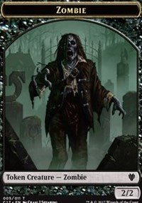 Zombie // Gold Double-Sided Token [Commander 2017 Tokens] | Shuffle n Cut Hobbies & Games