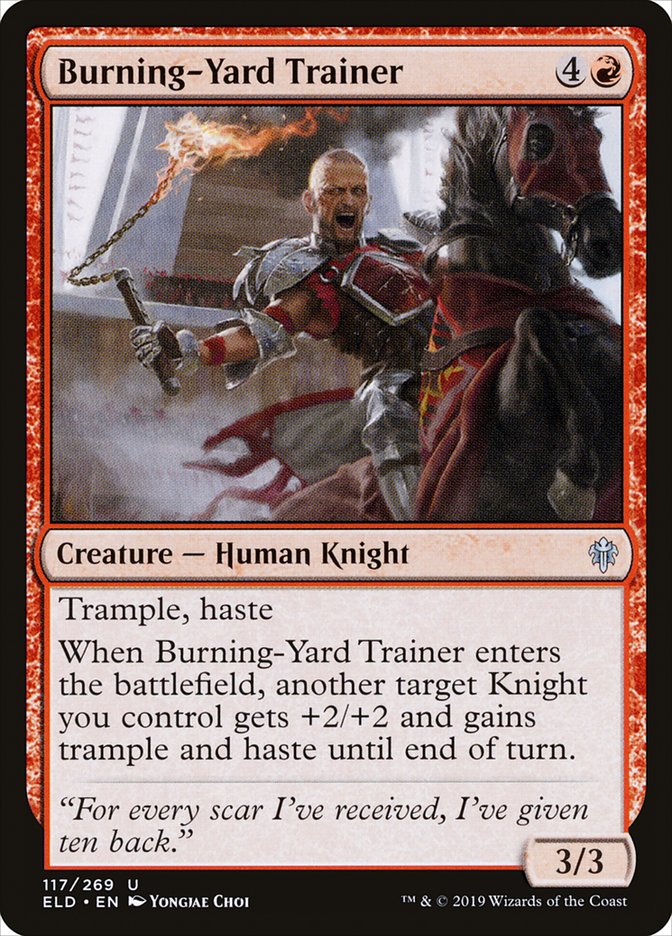 Burning-Yard Trainer [Throne of Eldraine] | Shuffle n Cut Hobbies & Games
