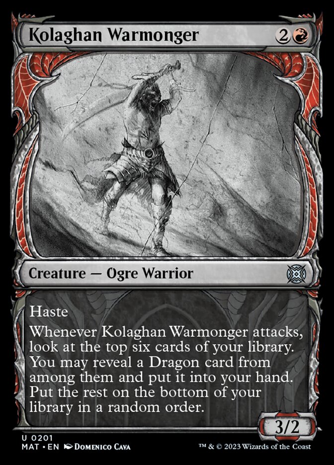 Kolaghan Warmonger (Showcase Halo Foil) [March of the Machine: The Aftermath] | Shuffle n Cut Hobbies & Games