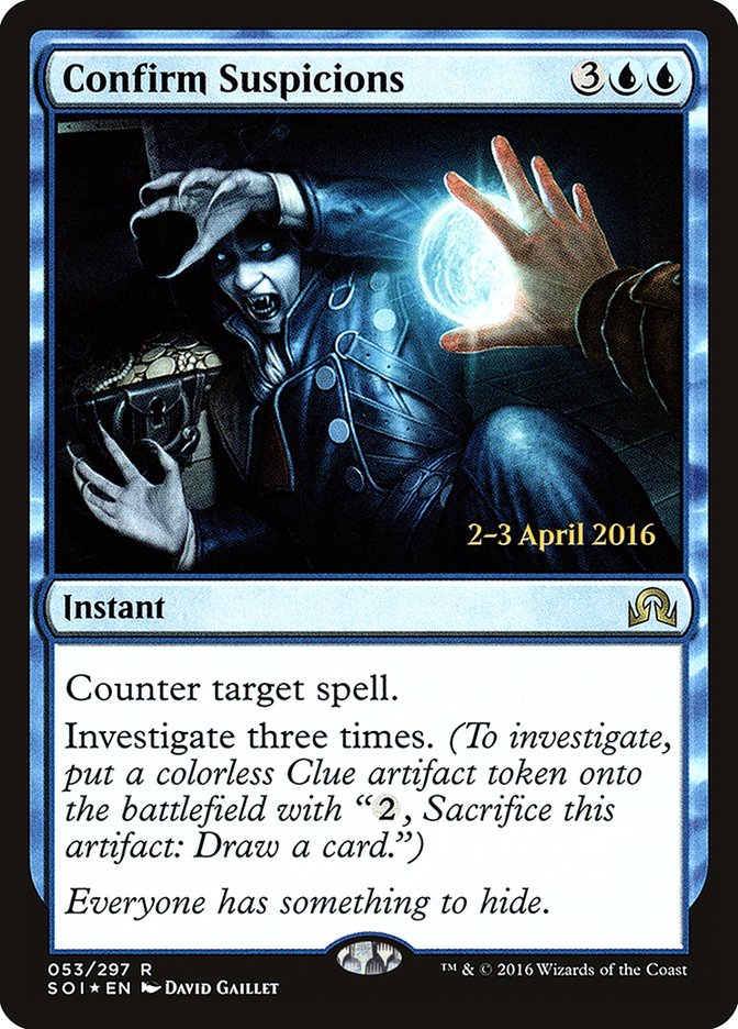 Confirm Suspicions [Shadows over Innistrad Prerelease Promos] | Shuffle n Cut Hobbies & Games