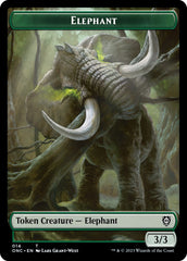 Human Soldier // Elephant Double-Sided Token [Phyrexia: All Will Be One Commander Tokens] | Shuffle n Cut Hobbies & Games