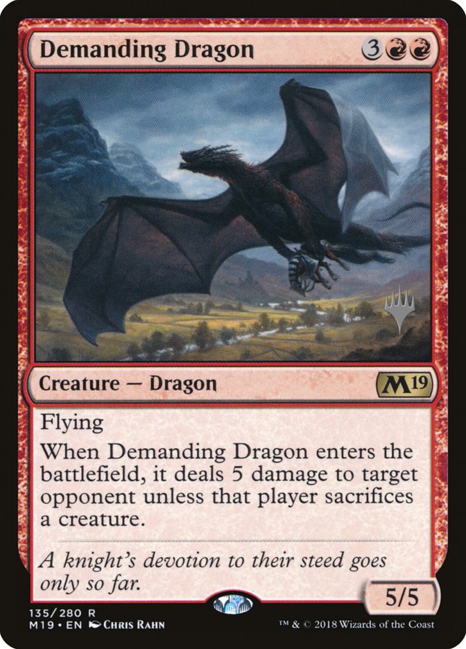 Demanding Dragon (Promo Pack) [Core Set 2019 Promos] | Shuffle n Cut Hobbies & Games