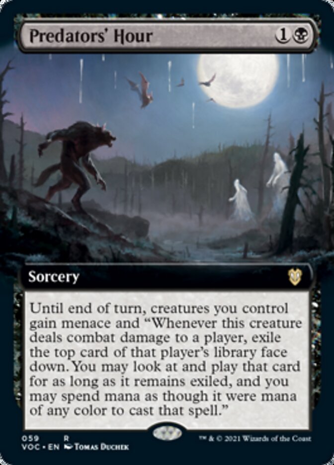 Predators' Hour (Extended Art) [Innistrad: Crimson Vow Commander] | Shuffle n Cut Hobbies & Games