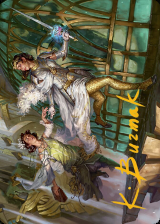 Daring Escape Art Card (Gold-Stamped Signature) [Streets of New Capenna Art Series] | Shuffle n Cut Hobbies & Games