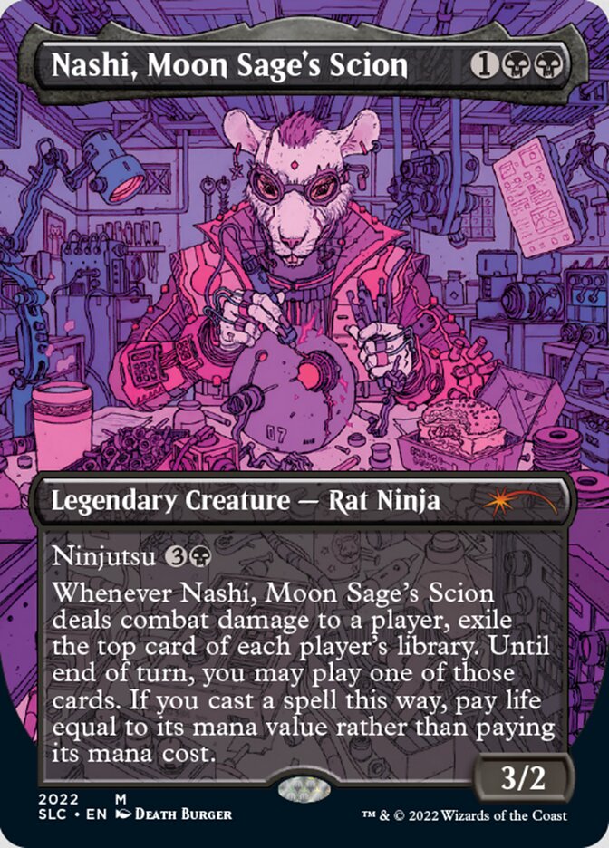 Nashi, Moon Sage's Scion (Borderless) [Secret Lair 30th Anniversary Countdown Kit] | Shuffle n Cut Hobbies & Games