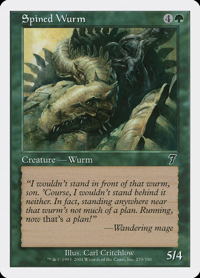 Spined Wurm [Seventh Edition] | Shuffle n Cut Hobbies & Games