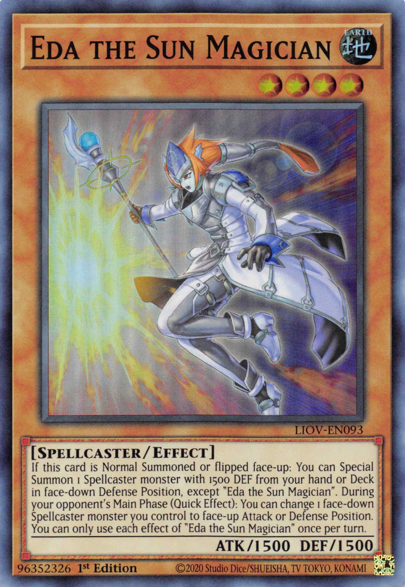 Eda the Sun Magician [LIOV-EN093] Super Rare | Shuffle n Cut Hobbies & Games