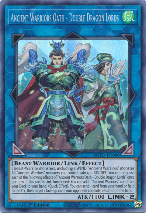 Ancient Warriors Oath - Double Dragon Lords [ROTD-EN048] Super Rare | Shuffle n Cut Hobbies & Games