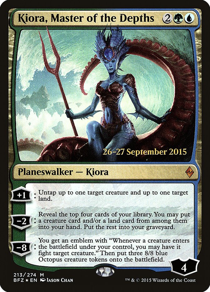 Kiora, Master of the Depths [Battle for Zendikar Prerelease Promos] | Shuffle n Cut Hobbies & Games