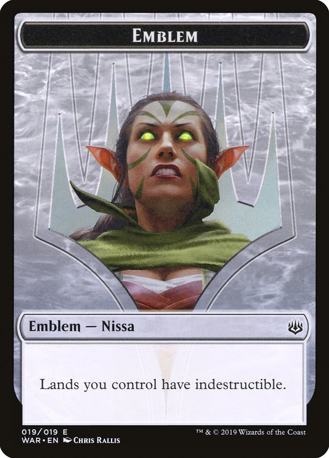 Nissa, Who Shakes the World Emblem [War of the Spark Tokens] | Shuffle n Cut Hobbies & Games