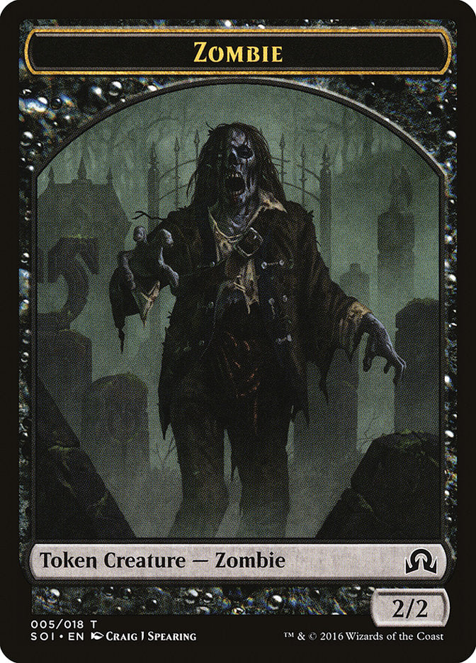 Zombie Token [Shadows over Innistrad Tokens] | Shuffle n Cut Hobbies & Games
