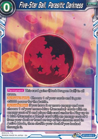 Five-Star Ball, Parasitic Darkness [BT12-052] | Shuffle n Cut Hobbies & Games