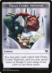 Elf Warrior // Tibalt, Cosmic Impostor Emblem Double-Sided Token [Kaldheim Tokens] | Shuffle n Cut Hobbies & Games