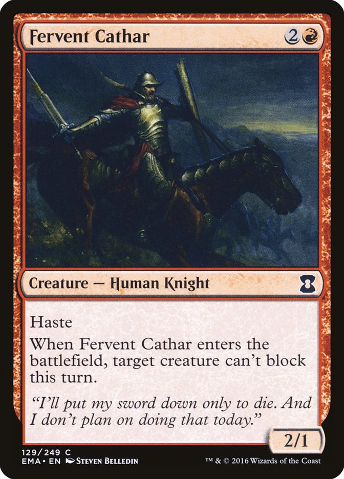 Fervent Cathar [Eternal Masters] | Shuffle n Cut Hobbies & Games